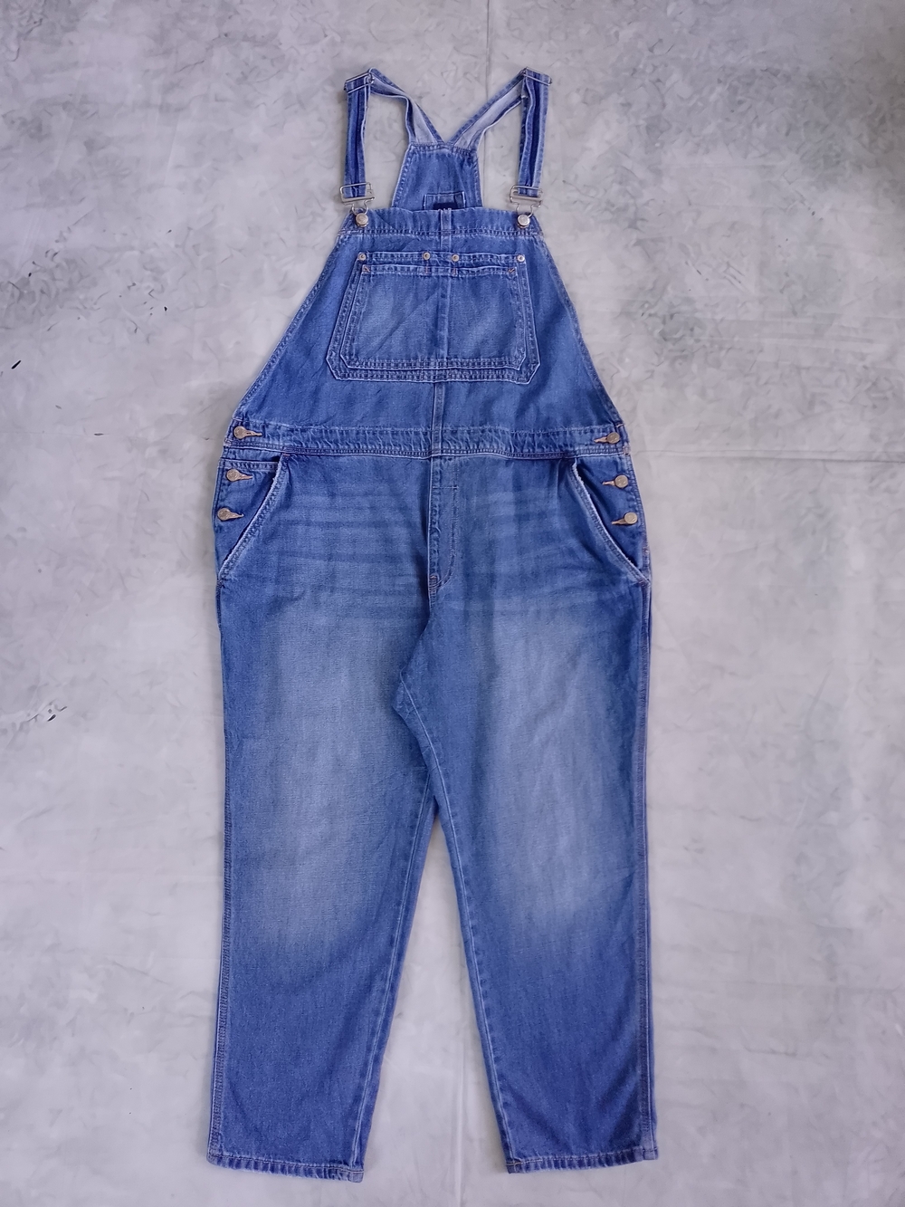 GAP Blue Denim Relaxed Overalls